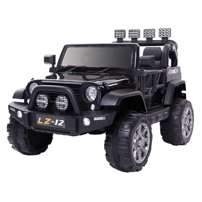 Electric Ride-On Car for Kids with Remote Control - 12V Rechargeable Battery, 4 mph Speed, Black