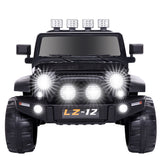 Electric Ride-On Car for Kids with Remote Control - 12V Rechargeable Battery, 4 mph Speed, Black