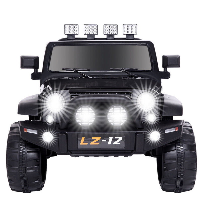 Electric Ride-On Car for Kids with Remote Control - 12V Rechargeable Battery, 4 mph Speed, Black