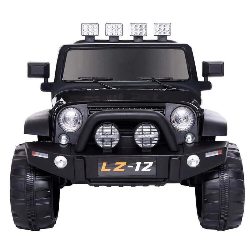 Electric Ride-On Car for Kids with Remote Control - 12V Rechargeable Battery, 4 mph Speed, Black