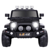 Electric Ride-On Car for Kids with Remote Control - 3 Speeds, 12V Battery, Black