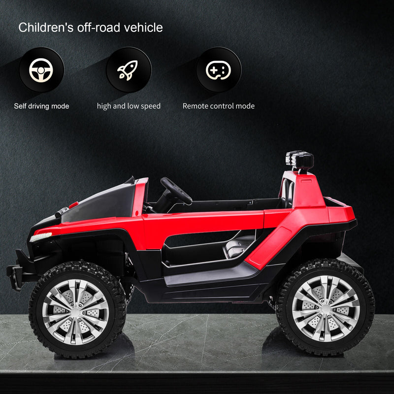 Electric Ride-On Car for Kids with Remote Control, Adjustable Seat Belt, MP3 Player, and 4-Wheel Drive