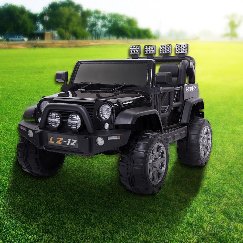 Electric Ride-On Car for Kids with Remote Control and 3 Speed Options - 12V, 7Ah, 4mph - Black
