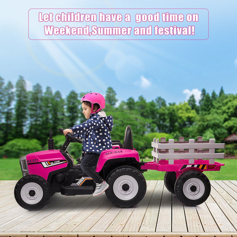 Electric Ride-On Car for Kids with Remote Control and LED Lights - 12V Battery Powered Toy Vehicle