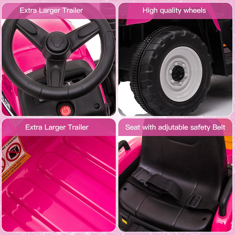 Electric Ride-On Car for Kids with Remote Control and LED Lights - 12V Battery Powered Toy Vehicle