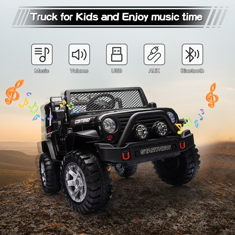 Electric Ride-On Car for Kids with Remote Control and LED Lights - 12V Battery Powered Toy Vehicle