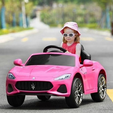 Electric Ride-On Car for Kids with Remote Control and LED Lights - Pink