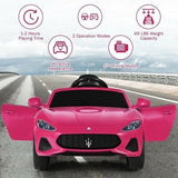 Electric Ride-On Car for Kids with Remote Control and LED Lights - Pink