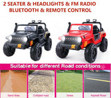 Electric Ride-On Car for Kids with Remote Control and MP3 Player - 12V, 2 Seats, LED Lights