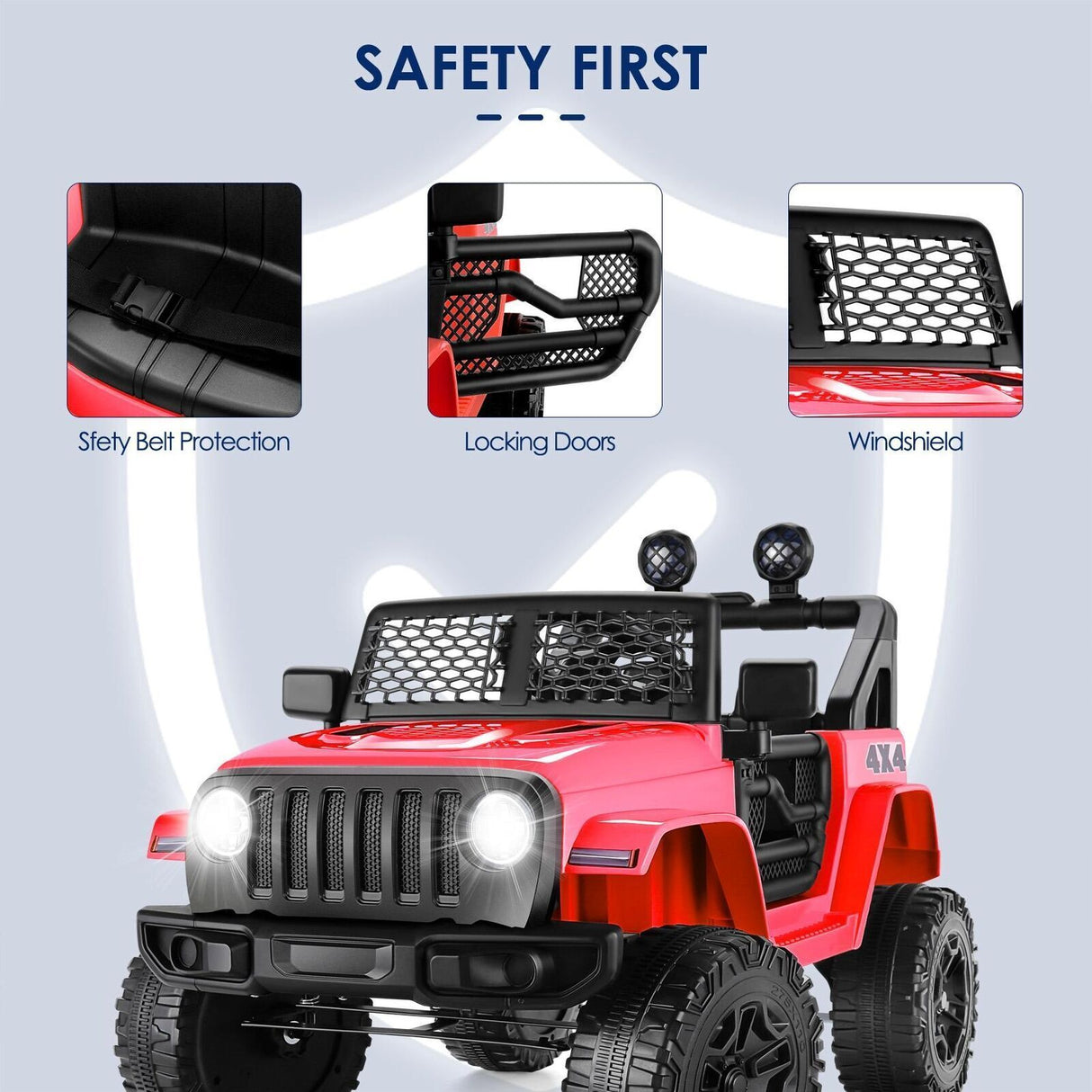 Electric Ride-On Car for Kids with Remote Control and MP3 Player - 12V Truck Design