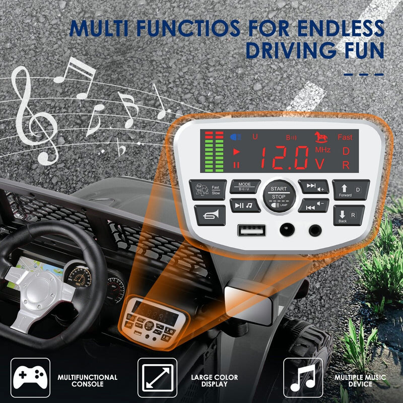 Electric Ride-On Car for Kids with Remote Control and MP3 Player - 12V Truck Design