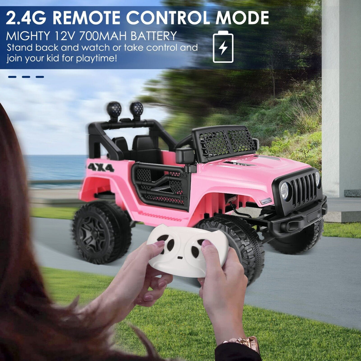 Electric Ride-On Car for Kids with Remote Control and MP3 Player - 12V Truck Design