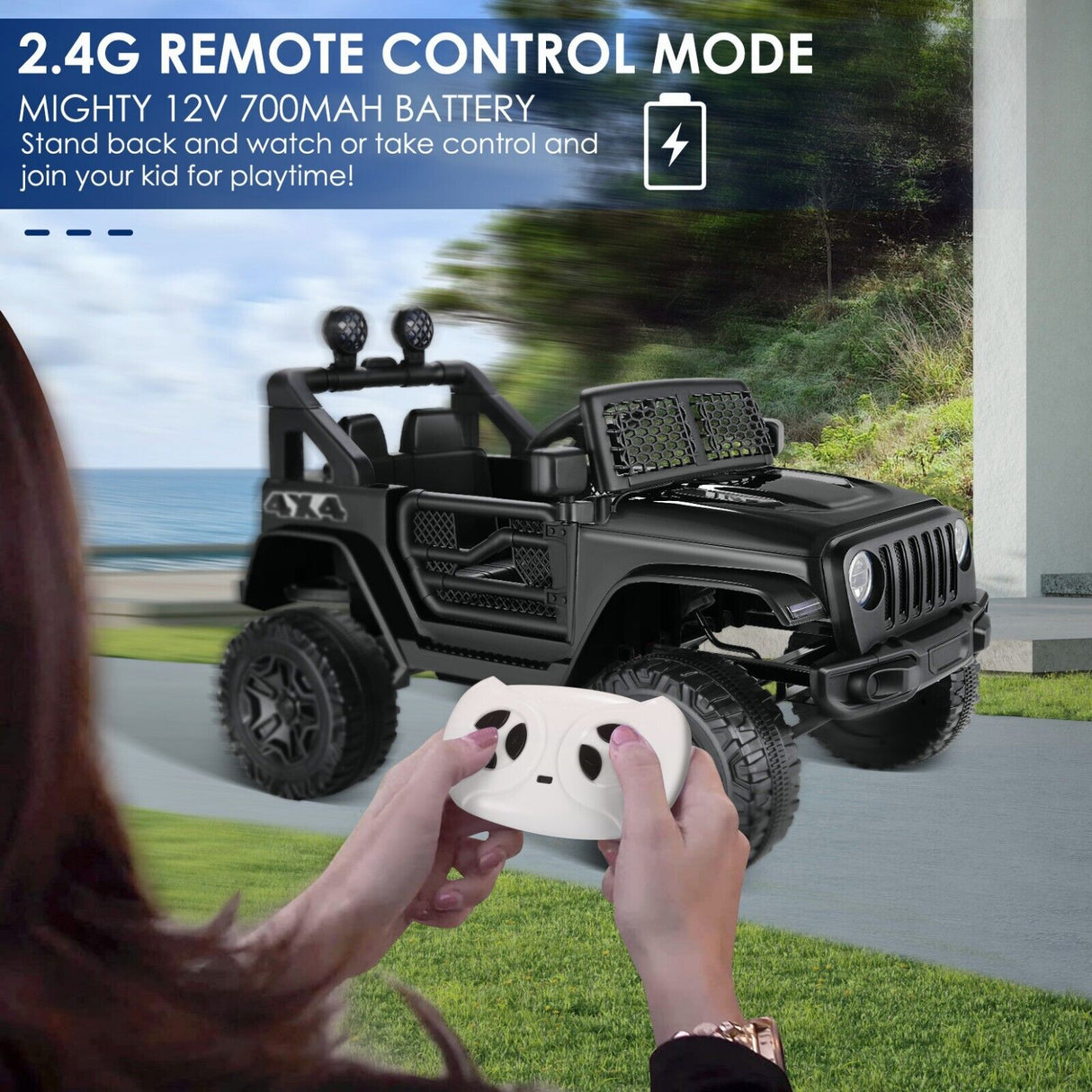 Electric Ride-On Car for Kids with Remote Control and MP3 Player