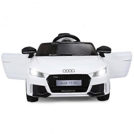 Electric Ride-On Car for Kids with Remote Control and Music - White