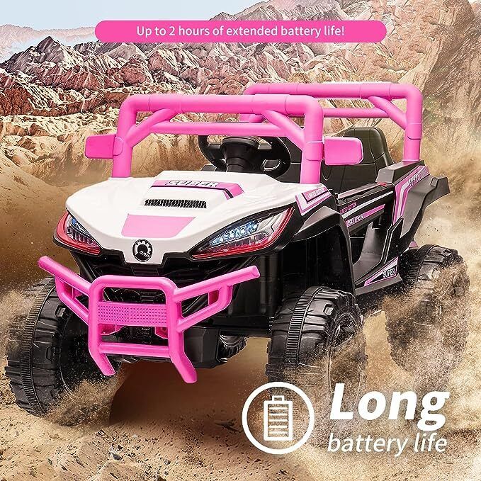 Electric Ride-On Car for Kids with Remote Control, Music, and 4 Wheels - 12V LED Edition