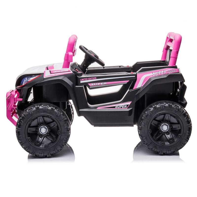 Electric Ride-On Car for Kids with Remote Control, Music, and 4 Wheels - 12V LED Edition