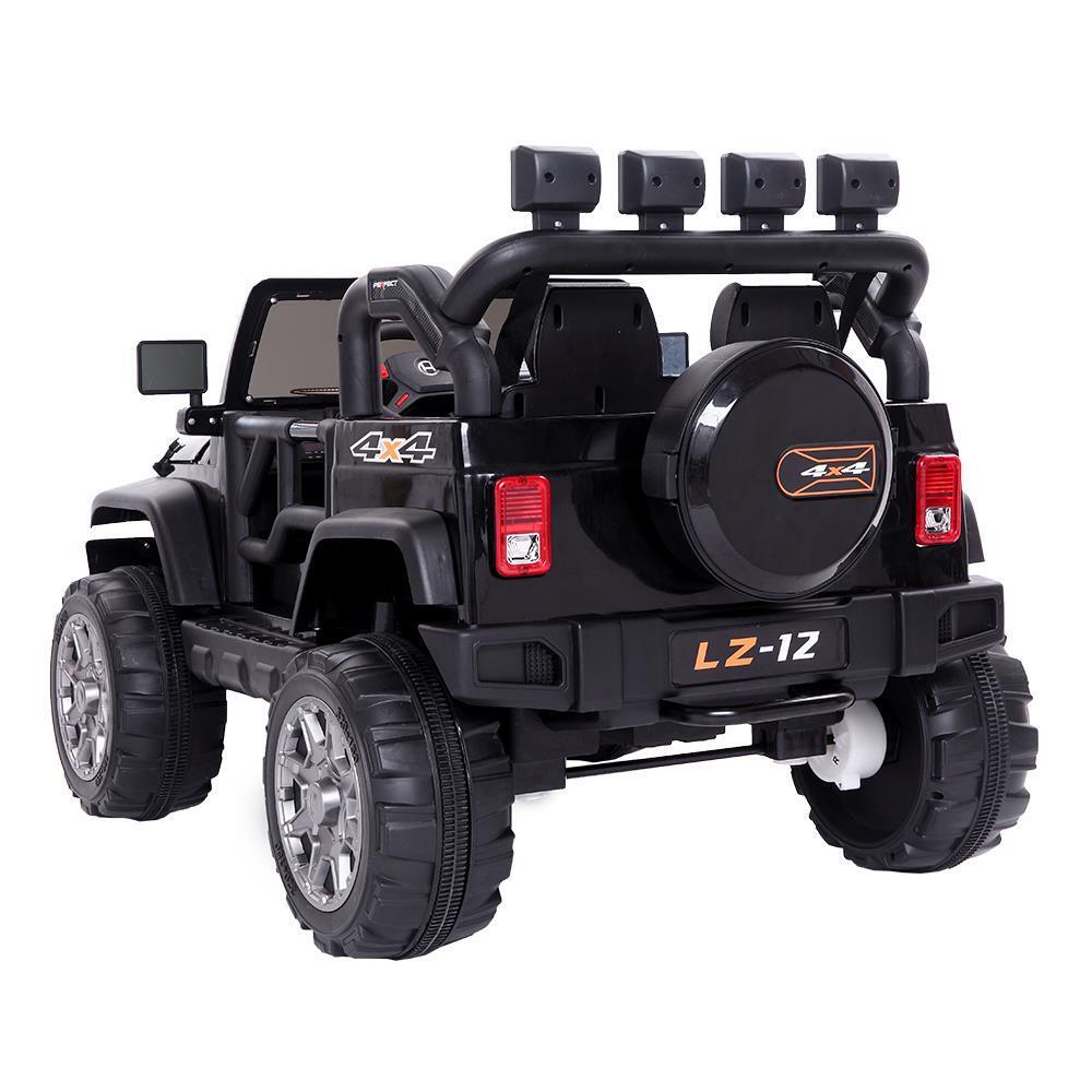 Electric Ride On Car for Kids with Remote Control, Music, and Light - Black