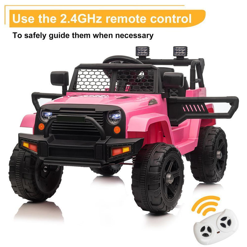 Electric Ride-On Car for Kids with Remote Control - Pink