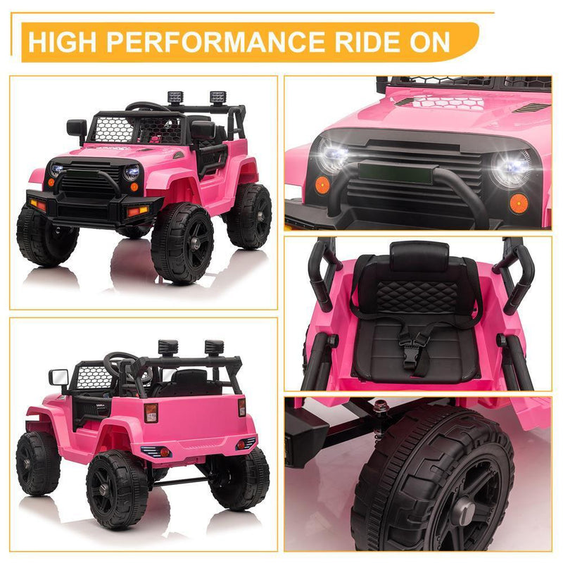 Electric Ride-On Car for Kids with Remote Control - Pink