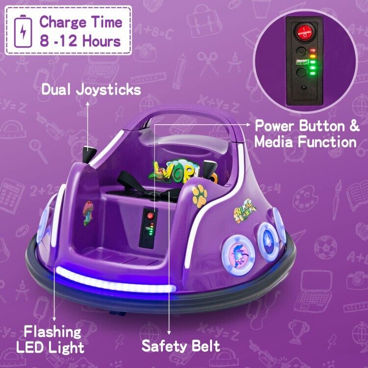 Electric Ride On Car for Toddlers with Remote Control and Flashing Lights - 12V Vehicle Toy
