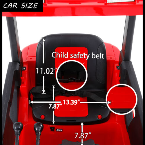 Electric Ride-On Car Toy with 3 Speeds and Lifting Rod for Children