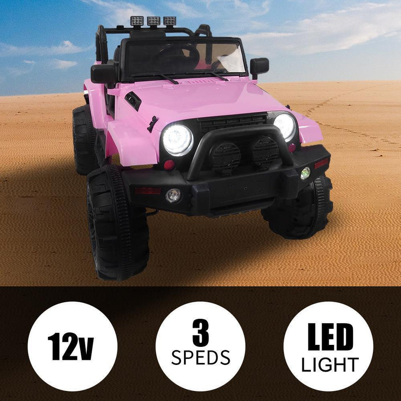 Electric Ride-On Car Truck for Kids with Remote Control, MP3 Player, and LED Lights - 3 Speed Options