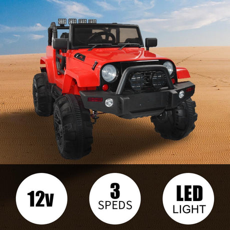 Electric Ride-On Car Truck for Kids with Remote Control, MP3 Player, and LED Lights - 3 Speed Options