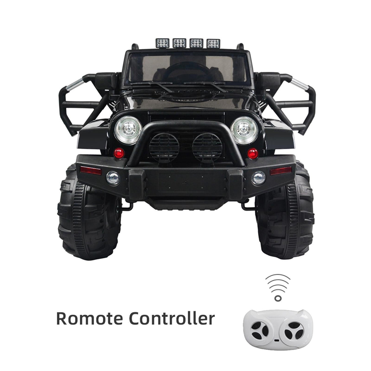Electric Ride-On Car Truck for Kids with Remote Control, MP3 Player, and LED Lights - 3 Speed Options