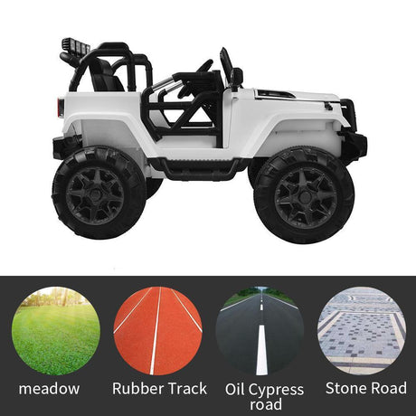 Electric Ride-On Car Truck for Kids with Remote Control, MP3 Player, and LED Lights - 3 Speed Options