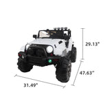 Electric Ride-On Car Truck for Kids with Remote Control, MP3 Player, and LED Lights - 3 Speed Options
