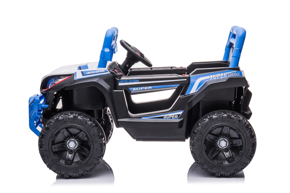 Electric Ride-On Car Truck for Kids with Remote Control, Music, and LED Lights - 12V One-Button Start