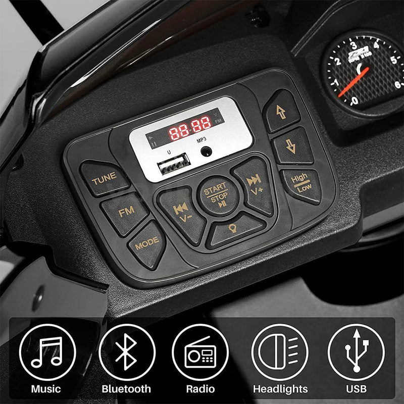 Electric Ride On Car Truck Toy with Remote Control, Music, and LED Lights - 12V Safety Power for Endless Fun!