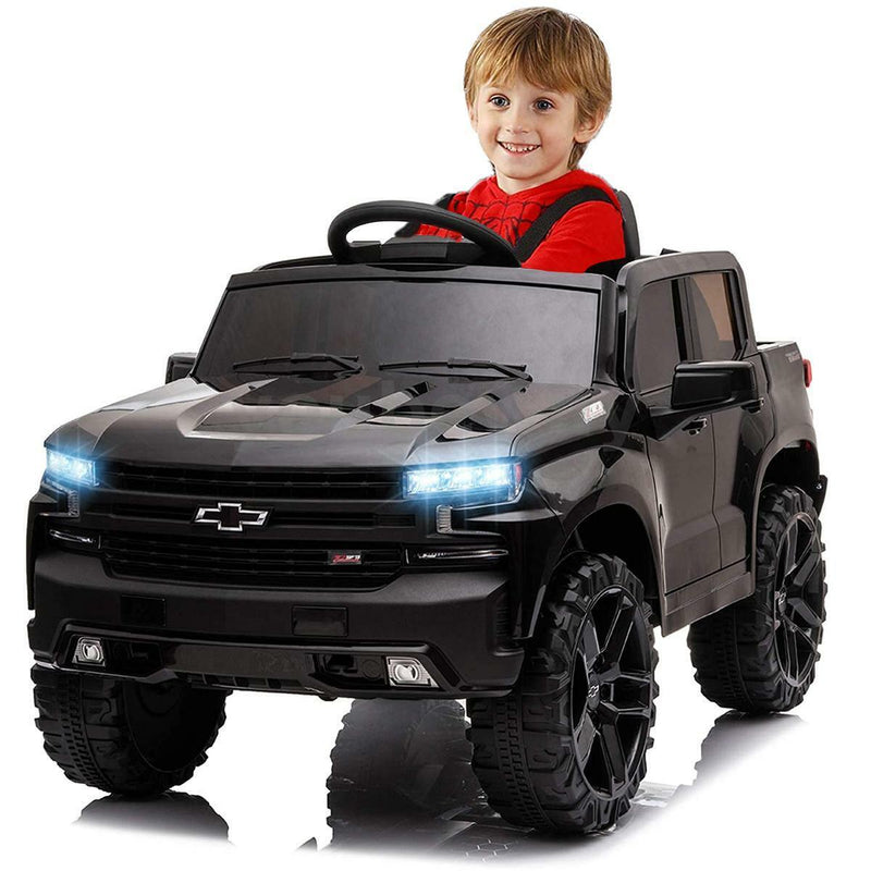 Electric Ride On Car Truck Toy with Remote Control, Music, and LED Lights - 12V Safety Power for Endless Fun!