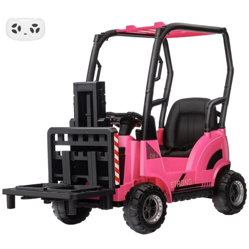 Electric Ride-On Forklift Car with Tent for Kids - Construction-Themed Fun!