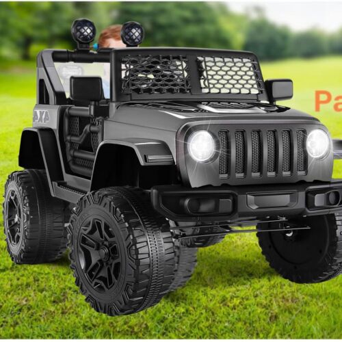 Electric Ride-On Jeep for Kids with Remote Control, Bluetooth, LED Lights, and MP3 Player