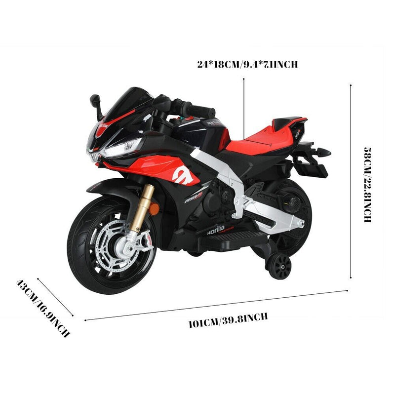 Electric Ride-On Motorbike for Kids 1-4 Years with LED Lights and MP3 Music