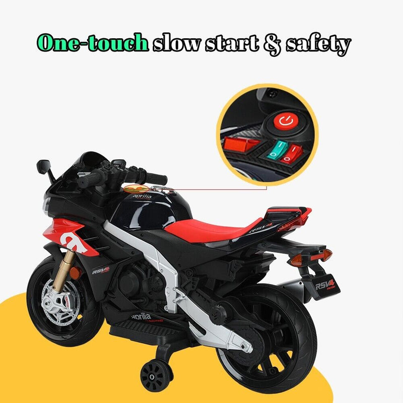 Electric Ride-On Motorbike for Kids 1-4 Years with LED Lights and MP3 Music