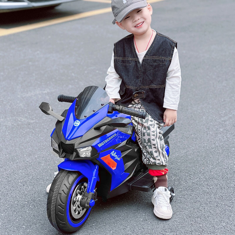 Electric Ride-On Motorbike for Kids - 12V Rechargeable 2-Wheel Car