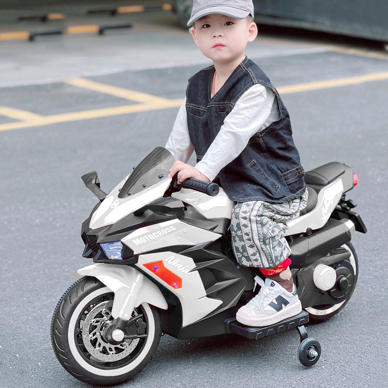Electric Ride-On Motorbike for Kids - 12V Rechargeable 2-Wheel Car