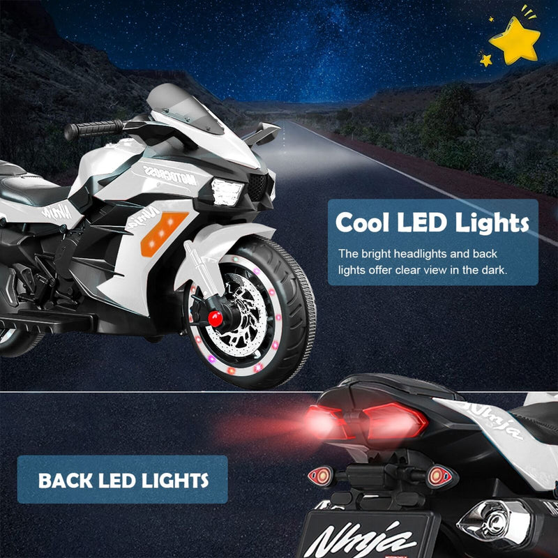 Electric Ride-On Motorbike for Kids - 12V Rechargeable 2-Wheel Car