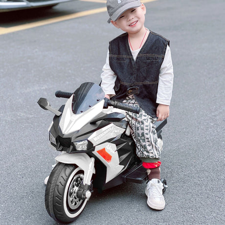 Electric Ride-On Motorbike for Kids - 12V Rechargeable 2-Wheel Car