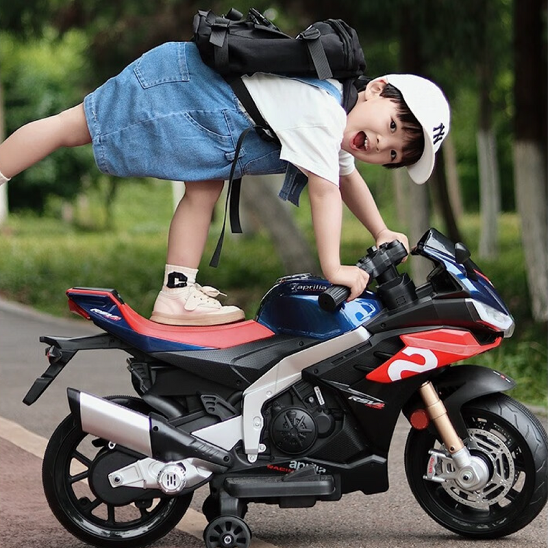Electric Ride-On Motorbike for Kids Ages 1-4 with Bluetooth and MP3 Compatibility