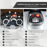Electric Ride-On Motorcycle for Kids with LED Lights - White