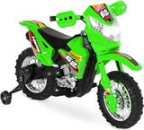 Electric Ride-On Motorcycle with Headlights, Training Wheels, and Treaded Tires - 2mph Top Speed
