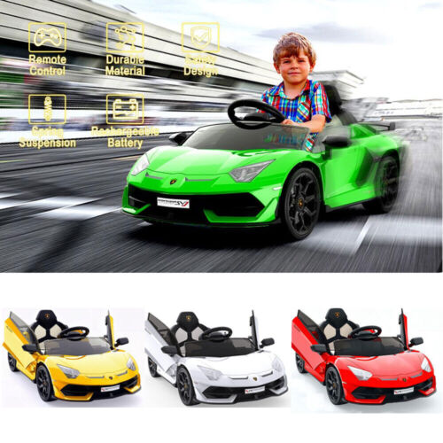 Electric Ride-On Sports Car for Kids with LED Remote Control - 12V Battery Powered