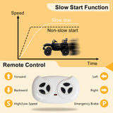 Electric Ride-On Toy Truck for Kids with Remote Control and 3 Speed Options