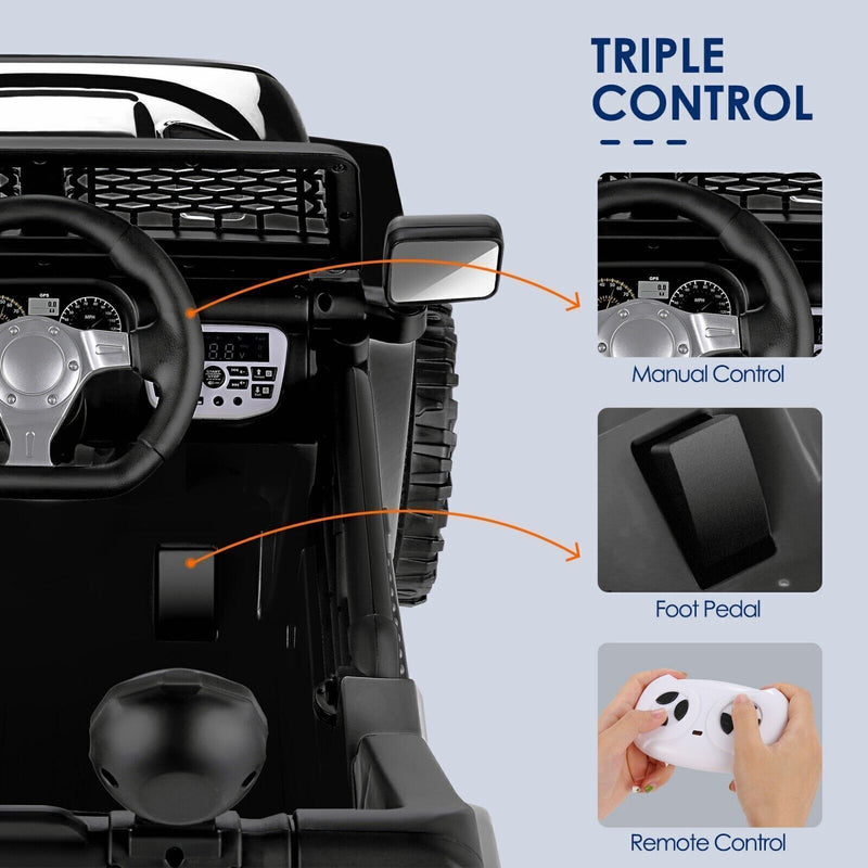 12V Kids Ride-On Truck with Remote Control and LED Lights - High Performance Wheels for an Exciting Ride!