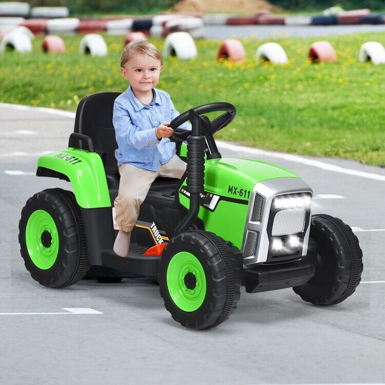 Electric Ride-On Tractor for Kids with 3 Gears and Remote Control - Includes Trailer Toy