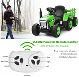 Electric Ride-On Tractor for Kids with Remote Control, Detachable Trailer, Lights, and MP3 Music