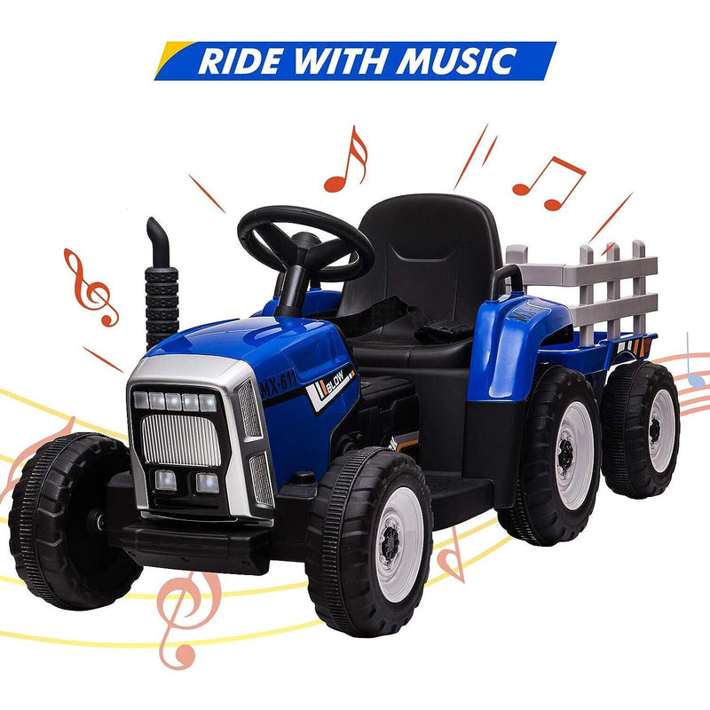 Electric Ride-On Tractor with Remote Control and MP3 Player - Perfect for Kids!
